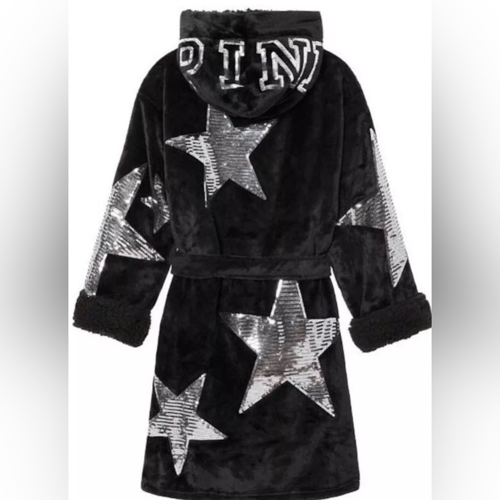 Victorias Secret PINK Sequin Star Robe